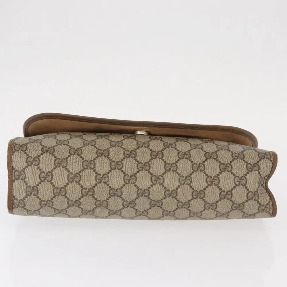Gucci GG Supreme Web Clutch Bag Beige